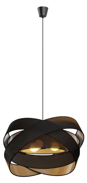 Závesné svietidlá Lindby, Simaria, stmievateľné, Čierna, Obývacia izba, Tkanina / Textil, Moderný