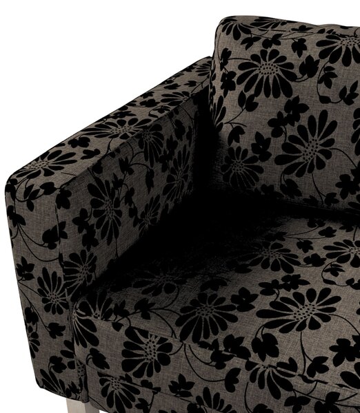 Poťah na sedačku Karlstad (nerozkladací, 3-miestny, krátky) farba produktu hnedá látka zapletaná, vzorované