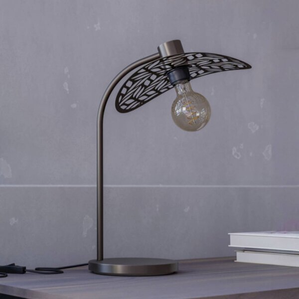 EGLO Stolová lampa SWABY, bronzová, výška 47 cm, kov, E27, Hnedá / staromosadz, Obývacia izba / jedáleň, kov, Stojacie svietidlo