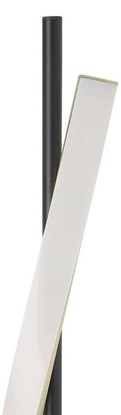 EGLO LED stojacia lampa CONAPRATO, čierna/mosadz, 150 cm,, Čierna, Obývacia izba / jedáleň, kov
