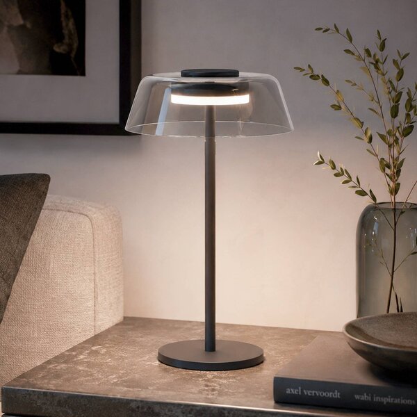 EGLO connect inteligentná stolová LED lampa ARROYO-Z, čierna, 34 cm, Čierna, Obývacia izba / jedáleň, kov, Stojacie svietidlo