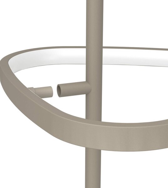 EGLO LED stojacia lampa LEPORANO, béžová, výška 160 cm, 2-pl.,, Krémová / jantárovo žltá, Obývacia izba / jedáleň, kov