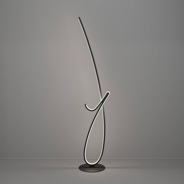 EGLO LED stojacia lampa CARDONCITO, čierna, výška 130 cm,, Čierna, Obývacia izba / jedáleň, kov