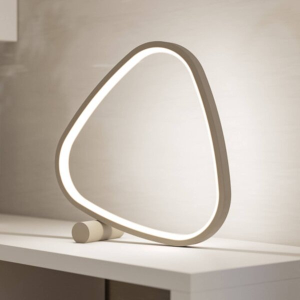 EGLO Stolová LED lampa LEPORANO, béžová, výška 28 cm, kov, Krémová / jantárovo žltá, Obývacia izba / jedáleň, kov