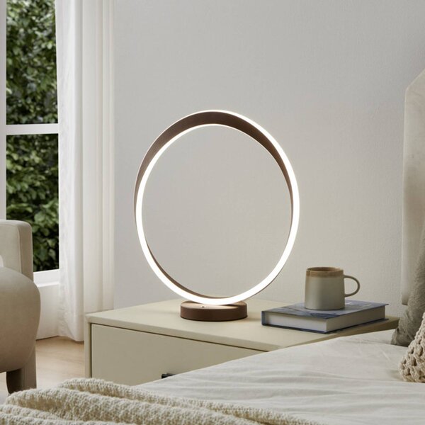 EGLO Stolová LED lampa CAMEROTA, bronzová, výška 44 cm, s stmievateľným, Hnedá / staromosadz, Obývacia izba / jedáleň, kov