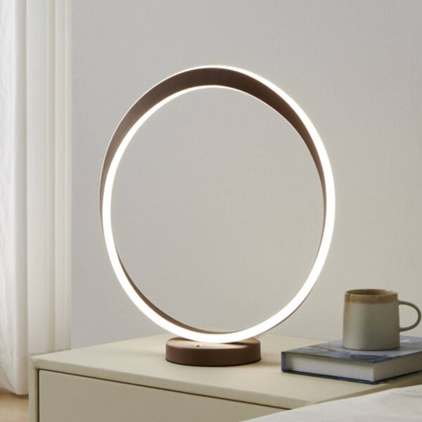 EGLO Stolová LED lampa CAMEROTA, bronzová, výška 44 cm, s stmievateľným, Hnedá / staromosadz, Obývacia izba / jedáleň, kov