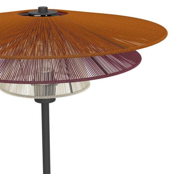 EGLO Stojacia lampa PIGNONA, červená/oranžová/biela, výška 161 cm, textil, Viacfarebné, Obývacia izba / jedáleň, kov, Stojaca lampa