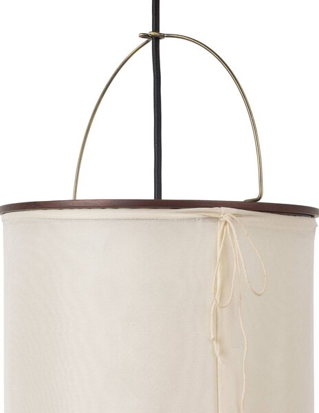 GUBI Nástenné svetlo Gubi Silk Lantern, biela/čierna, s napájacím konektorom, E27, Krémová / jantárovo žltá, Obývacia izba / jedáleň, Textil / látka / hodváb, Dizajn, Nástenné svietidlo