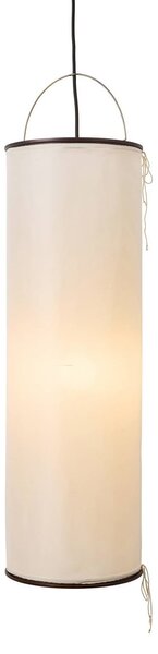 GUBI Gubi Závesné svietidlo Silk Lantern, biele/čierne, hodváb, E27, Krémová / jantárovo žltá, Obývacia izba / jedáleň, Textil / látka / hodváb, Dizajn, Závesné svietidlo