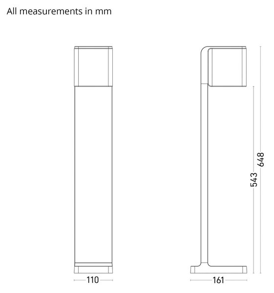 STEINEL GL 80 SC chodníkové svetlo s senzorom, antracitová farba, výška 63 cm, Hliník / sivá / zinok, Hliník, Moderný, Osvetlenie príjazdovej cesty