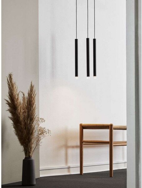 Závesné svietidlá LOOM DESIGN, stmievateľné, Čierna, Obývacia izba, Hliník