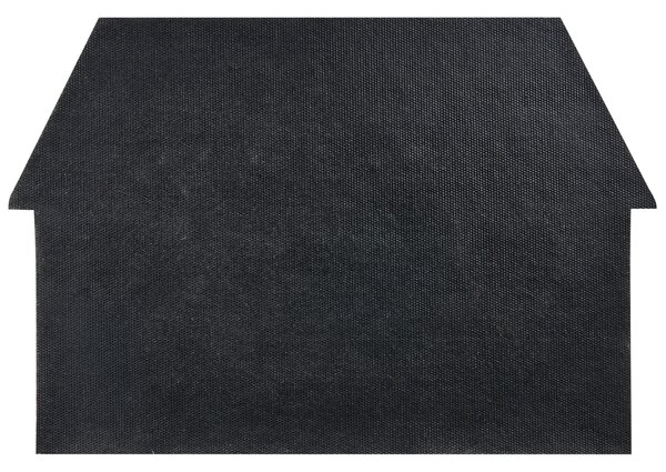 Rohožka modrá kokosové vlákno protišmyková spodná strana 40 x 60 cm motív domčeka moderný štýl