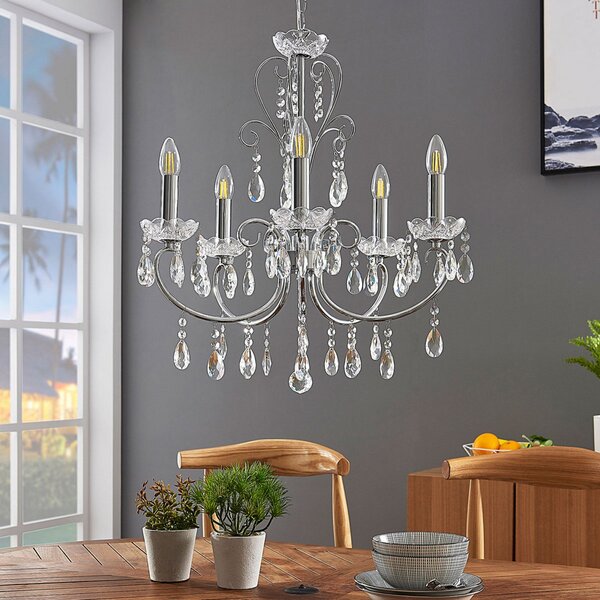 Lustre Lucande, Solveig, stmievateľné, Metalická, Obývacia izba, Krištáľ, Starožitný
