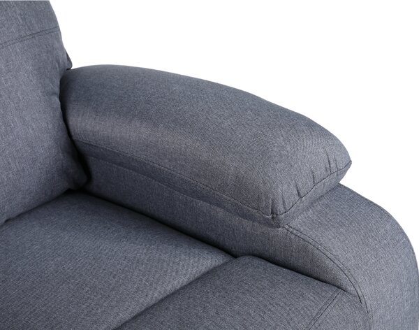 Relaxačné polohovacie TV kreslo VITO — látka, sivá, nosnosť 130 kg