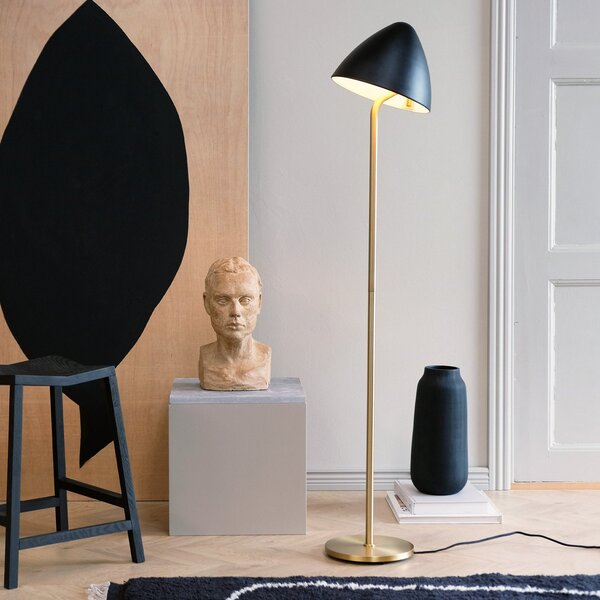 Stojacie Lampa Dyberg Larsen, Oulu, Čierna, Obývacia izba, Kov, Dizajnový