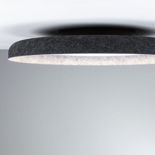 Stropné Lampa Paulmann, Zarina, stmievateľné, Čierna, Obývacia izba, Tkanina / Textil, Moderný