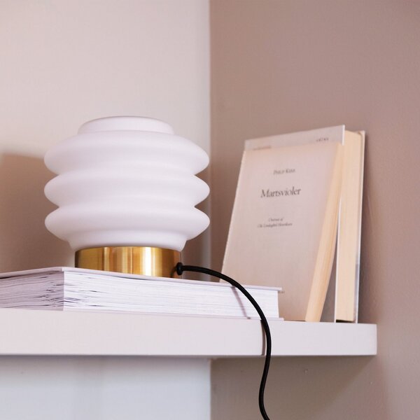 Stolové Lampa Dyberg Larsen, Diva, Metalická, Obývacia izba, Sklo, Škandinávsky
