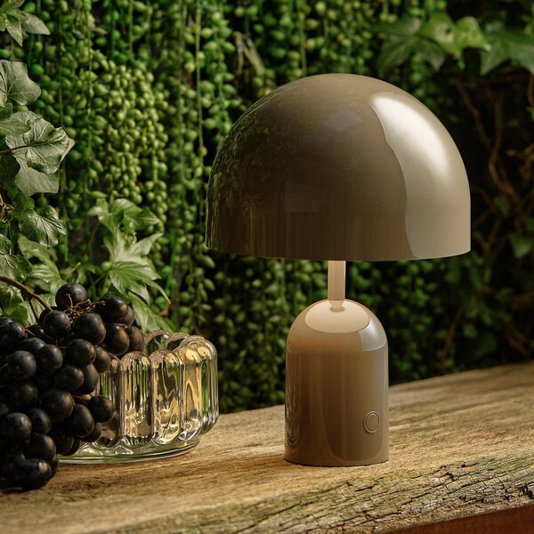 Vonkajšie Svietidlo Tom Dixon, BELL PORTABLE, stmievateľné, Sivá, Obývacia izba, Plast, Dizajnový
