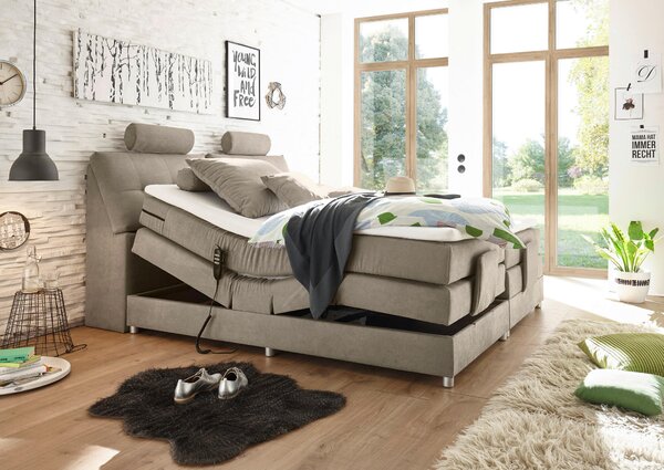 BOXSPRINGOVÁ POSTEĽ, 180/200 cm, piesková MID.YOU - Online Only spálne, Online Only
