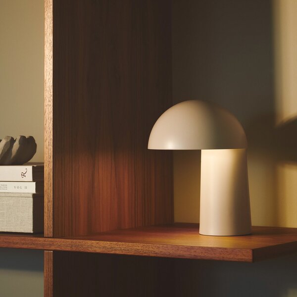 Stolové Lampa DFTP by Nordlux, Faye Portable, stmievateľné, Béžová, Obývacia izba, Kov, Škandinávsky