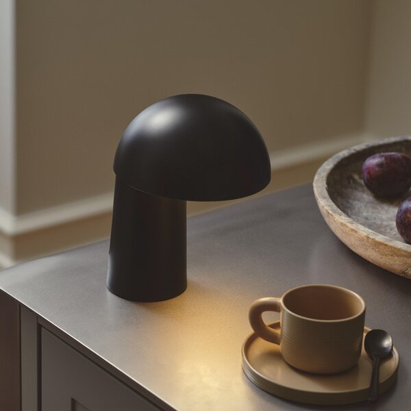 Stolové Lampa DFTP by Nordlux, Faye Portable, stmievateľné, Čierna, Obývacia izba, Kov, Škandinávsky