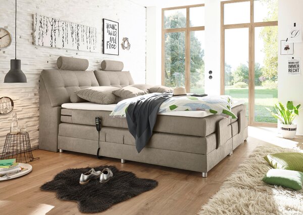 BOXSPRINGOVÁ POSTEĽ, 180/200 cm, piesková MID.YOU - Online Only spálne, Online Only