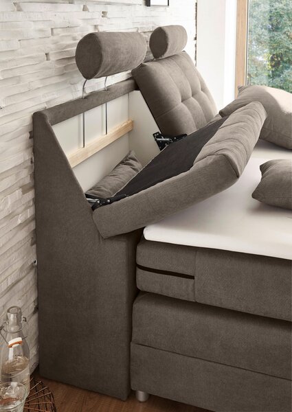 BOXSPRINGOVÁ POSTEĽ, 180/200 cm, hnedá MID.YOU - Online Only spálne, Online Only