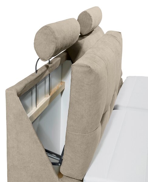 BOXSPRINGOVÁ POSTEĽ, 180/200 cm, piesková MID.YOU - Online Only spálne, Online Only