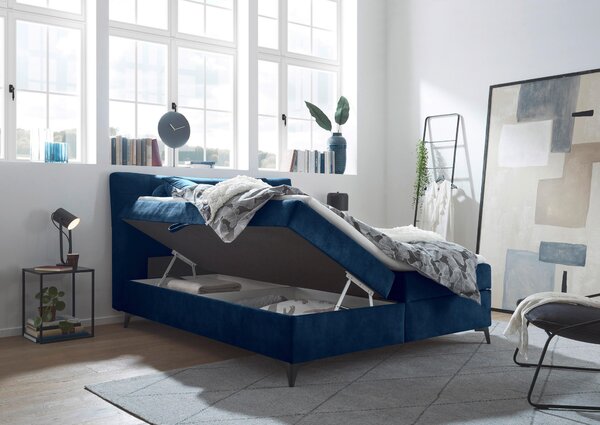 AMERICKÁ POSTEĽ, 180/200 cm, modrá MID.YOU - Online Only spálne, Online Only