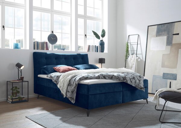 AMERICKÁ POSTEĽ, 180/200 cm, modrá MID.YOU - Online Only spálne, Online Only