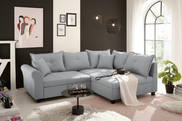 ROHOVÁ SEDAČKA, textil, sivá Livetastic - Sedačky, Online Only