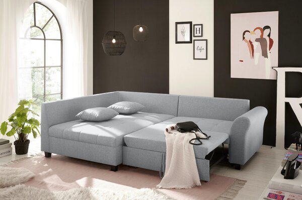 ROHOVÁ SEDAČKA, textil, sivá Livetastic - Sedačky, Online Only