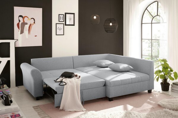 ROHOVÁ SEDAČKA, textil, sivá Livetastic - Sedačky, Online Only