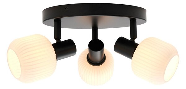 Stropné Lampa Nordlux, Milford Mini, stmievateľné, Čierna, Obývacia izba, Kov