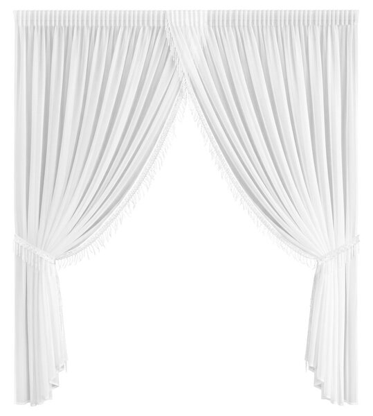 Dekorstudio Hotová záclona MANUELA s riasiacou páskou 400x250cm - biela