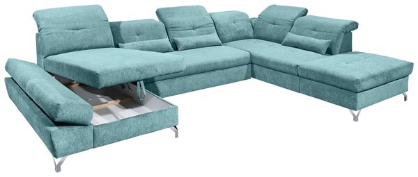 SEDACIA SÚPRAVA, textil, tyrkysová MID.YOU - Sedačky, Online Only