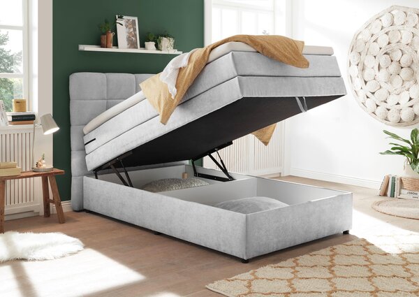 BOXSPRINGOVÁ POSTEĽ, 120/200 cm, strieborná MID.YOU - Online Only spálne, Online Only