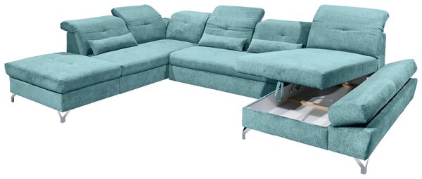 SEDACIA SÚPRAVA, textil, tyrkysová MID.YOU - Sedačky, Online Only