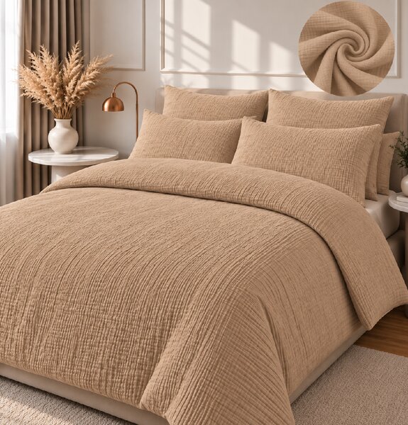 Mušelínové obliečky Coffee Rozmer obliečok: Detský rozmer 90x135 cm, Obsah balenia: Set Balenie