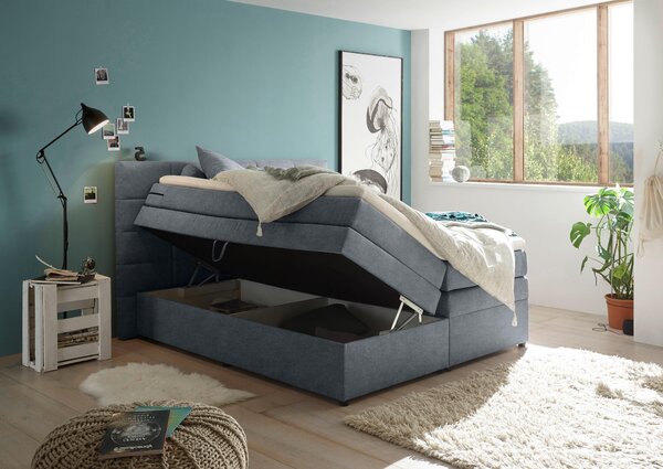 BOXSPRINGOVÁ POSTEĽ, 180/200 cm, antracitová MID.YOU - Online Only spálne, Online Only