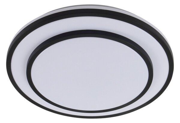 Stropné Lampa Lindby, Duala, stmievateľné, Čierna, Obývacia izba, Plast