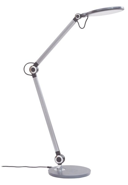 Stolové Lampa Lindby, Nyxaris, stmievateľné, Sivá, Pracovňa, Plast, Moderný