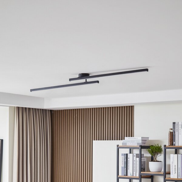 Stropné Lampa Lindby, Aurendor, Čierna, Obývacia izba, Hliník, Moderný