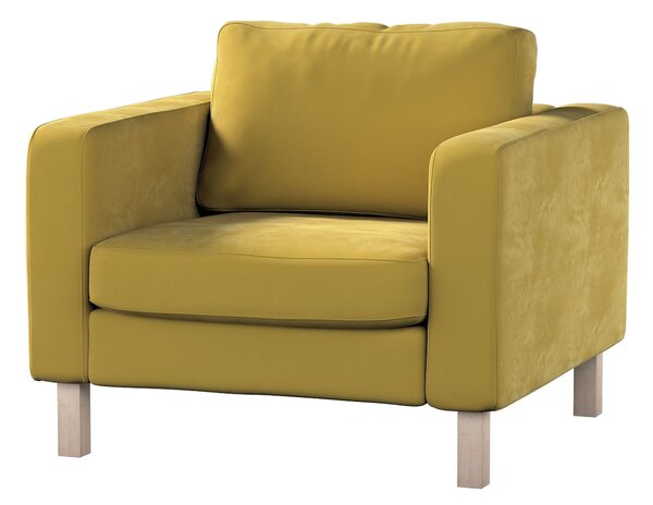 Poťah na kreslo Karlstad farba produktu zelená látka lesklá, zamatová
