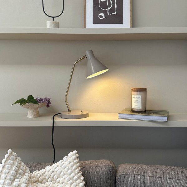 Stolové Lampa Dyberg Larsen, Sleep, Sivá, Obývacia izba, Kov, Dizajnový