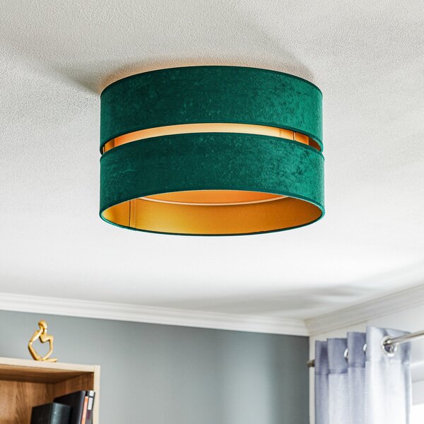 Stropné Lampa Euluna, Duo, stmievateľné, Zelená, Obývacia izba, Tkanina / Textil, Moderný
