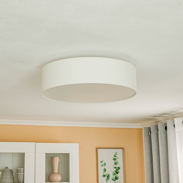 Stropné Lampa Euluna, Roller, stmievateľné, Béžová, Obývacia izba, Tkanina / Textil, Moderný