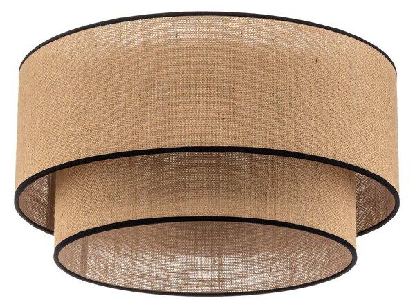 Stropné Lampa Euluna, Boho jute & black, stmievateľné, Hnedá / Hrdzavá, Obývacia izba, Tkanina / Textil, Boho