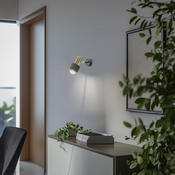 Stropné Lampa Euluna, Destin, stmievateľné, Zelená, Obývacia izba, Kov, Moderný