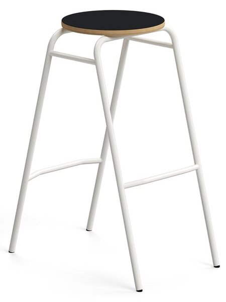 Barová stolička ALTUS, výška 790 mm, biela/antracit
